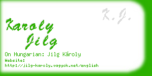 karoly jilg business card